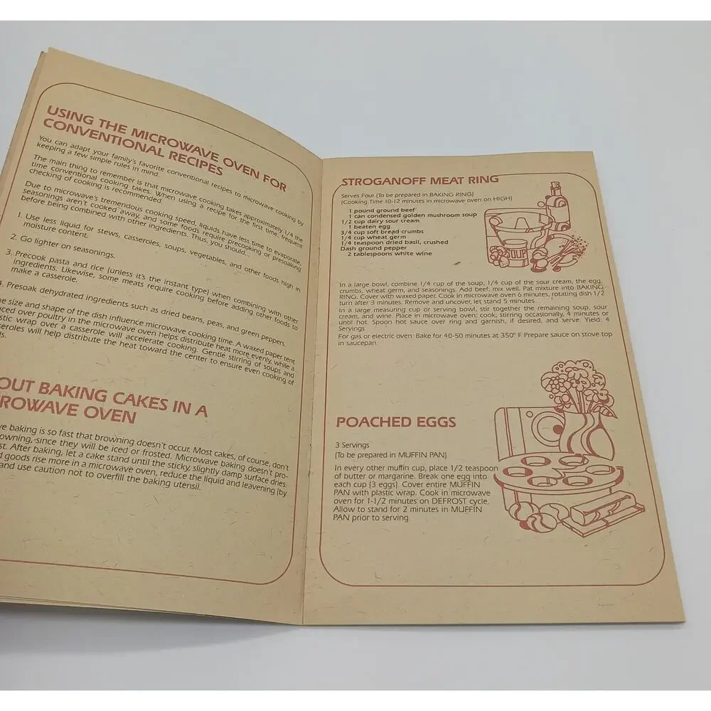 Booklet Microware Instructions & Recipes From Anchor Hocking Microwave Cooking